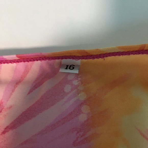 👙 Speedo Takini Tie Dye Pink Orange - Picture 9 of 9